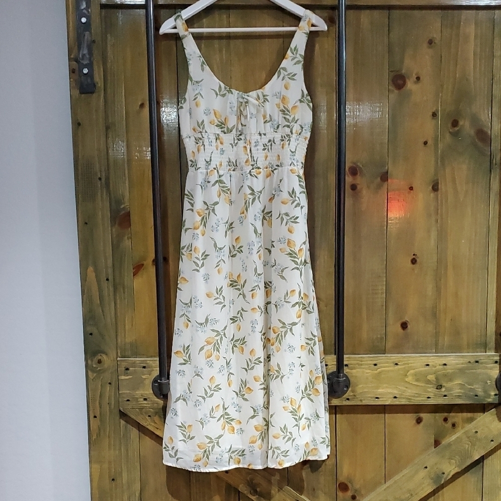 Sincerely Jules Yellow Tan Sleeveless Sundress Prairie Farm Romsntic Summer Fun
